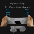 Men's Cycling Sport Socks Basketball Running Compression Ankle Sock Black White Anti-slip Bicycle Mtb Cycling Sock - - Image 3