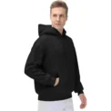Men's Basic Pullover Hoodie Solid Color Loose Fit Ultra Soft Hooded Sweatshirt With Pockets - Image 2