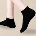 Women/Men Boat Socks Invisible Low Cut Silicone Non-slip Summer No-show Ankle Socks Solid Color Casual Breathable - - Image 2