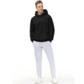 Men's Basic Pullover Hoodie Solid Color Loose Fit Ultra Soft Hooded Sweatshirt With Pockets - Image 3