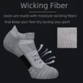 Men's Cycling Sport Socks Basketball Running Compression Ankle Sock Black White Anti-slip Bicycle Mtb Cycling Sock - - Image 2
