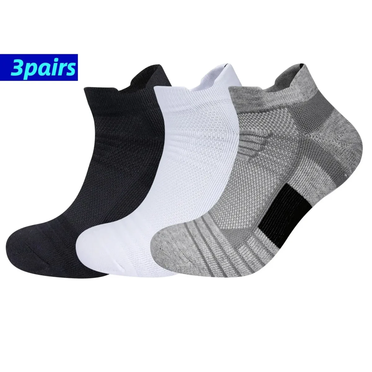 Men's Cycling Sport Socks Basketball Running Compression Ankle Sock Black White Anti-slip Bicycle Mtb Cycling Sock - - Image 1