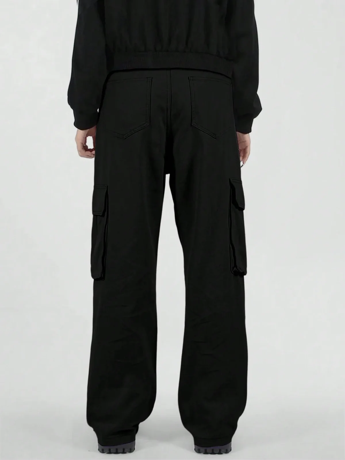 Pocket Men's Straight Leg Cargo Pants, Loose Casual Outdoor Pants, Mens Work Pants For Hiking - Image 2
