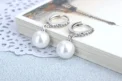 Pearl Earrings Genuine Natural Freshwater Pearl 925 Sterling Silver Earrings Pearl Jewelry For Wemon Wedding Gift - Image 3