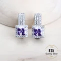 Purple Zirconia Women Bridal Jewelry Sets Silver 925 Fine Costume Jewellery Wedding Earrings Rings Bracelets Pendant Necklace - Image 4