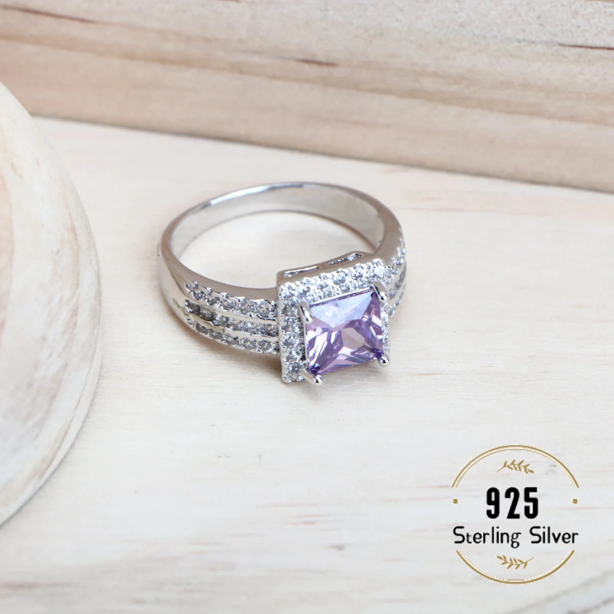Purple Zirconia Women Bridal Jewelry Sets Silver 925 Fine Costume Jewellery Wedding Earrings Rings Bracelets Pendant Necklace - Image 5
