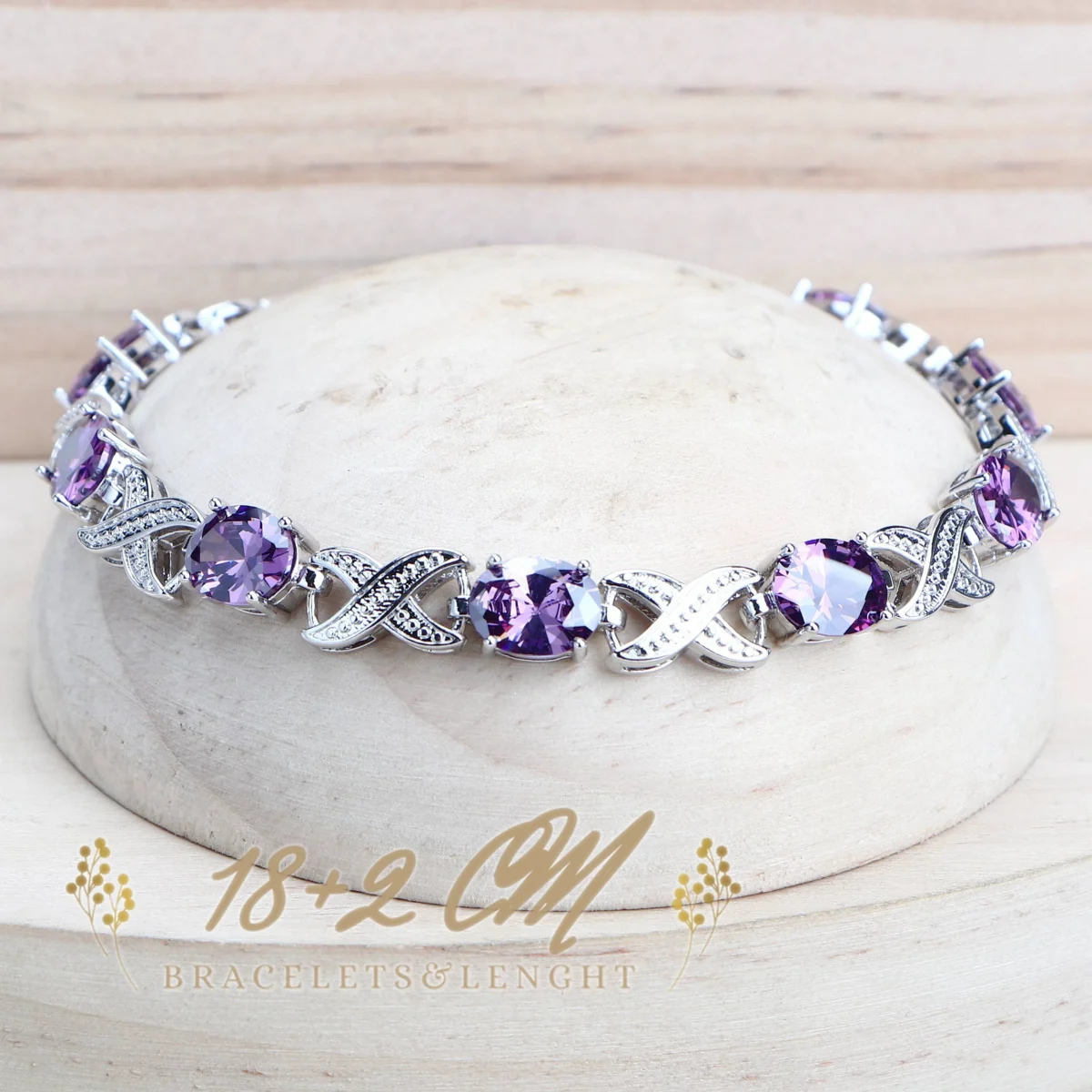 Purple Zirconia Women Bridal Jewelry Sets Silver 925 Fine Costume Jewellery Wedding Earrings Rings Bracelets Pendant Necklace - Image 3