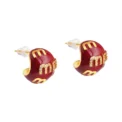 Korean new design fashion jewelry enamel letter M earrings elegant women's daily work accessories - Image 4