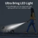 5M Automatic Retractable Dog Leash with Led Flashlight Durable Nylon Lead for Pet Dogs Adjustable Walking Running Rope - Image 2