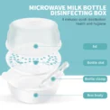 Microwave Steam Sterilizer for Baby Bottles Temperature Nipple Sterilizer Bottle Holder Storage Box Baby Bottle Warmer BPA Free - Image 2