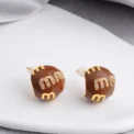 Korean new design fashion jewelry enamel letter M earrings elegant women's daily work accessories - Image 5