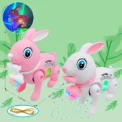 New Cartoon Electronic Walking Rabbit Toy Music Lovely Luminescent with Traction Rope Toys Crawling Toys(color randomly sent) - Image 4