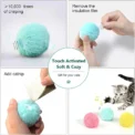 Interactive Ball Smart Cat Toys Plush Electric Catnip Training Toy Kitten Touch Sounding Pet Product Squeak Toy Ball - Image 3
