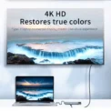 8in1 Type C Hub USB C 8 In 1 USB3.1 To 4K HDMI Adapter with RJ45 SD/TF Card Reader PD Fast Charge For Laptop Computer - Image 2