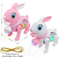 New Cartoon Electronic Walking Rabbit Toy Music Lovely Luminescent with Traction Rope Toys Crawling Toys(color randomly sent) - Image 6