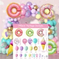 140PCS Donut Ice Cream Balloon Arch Set Birthday Party Spring/Summer/Autumn Party Swimming Pool Balloon Decoration - Image 2