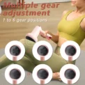 6 Speed Massage Gun Settings 5 Interchangeable Heads Rechargeable Mini Fat-Reducing Massager Body Shaping Muscle Relaxation - Image 3
