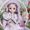 BJD Doll and Clothes Multiple Removable Joints 30cm 1/6 3D Eyes Doll Girl Dress Up Birthday Gift Toy - Image 3