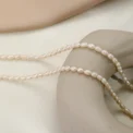 Vintage Style Dainty Freshwater Rice Pearl Necklace for Men and Women Minimalist Choker Necklace Layered Jewelry For Mom Gift - Image 6