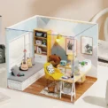 Wooden Miniature Sunshine Study DollHouse DIY Small House Kit Making Room Toys Assembly Building Model Doll House Toys For Kids - Image 2