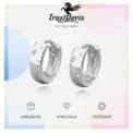 TrustDavis Real 925 Sterling Silver 18k glod Stars Hoop Earrings for Women Daughter Girls Daily Fine Jewelry DS4160