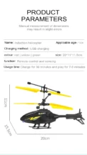 Remote Control Airplane Helicopter Flying Mini Interaction Airplane Gesture Sensing Children Flashing Light Aircraft Kids Toy