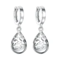Trendy Opal Stone Flower 925 Sterling Silver Ladies Stud Earrings Original Jewelry For Women Anti Allergy - Image 4