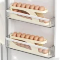 New Automatic Rolling Double-layer Egg Dispenser, Egg Holder Dispenser for Refrigerator, Holds 15 Eggs, Space-Saving Egg Storage - Image 4