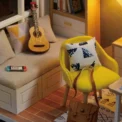 Wooden Miniature Sunshine Study DollHouse DIY Small House Kit Making Room Toys Assembly Building Model Doll House Toys For Kids - Image 4