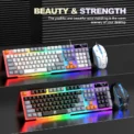RAIKU T26 Wired 104 Keys Membrane Keyboard And Mouse Suit Kinds of Colorful Lighting Gaming and Office For Windows and IOS - Image 3