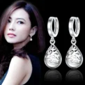 Trendy Opal Stone Flower 925 Sterling Silver Ladies Stud Earrings Original Jewelry For Women Anti Allergy - Image 2