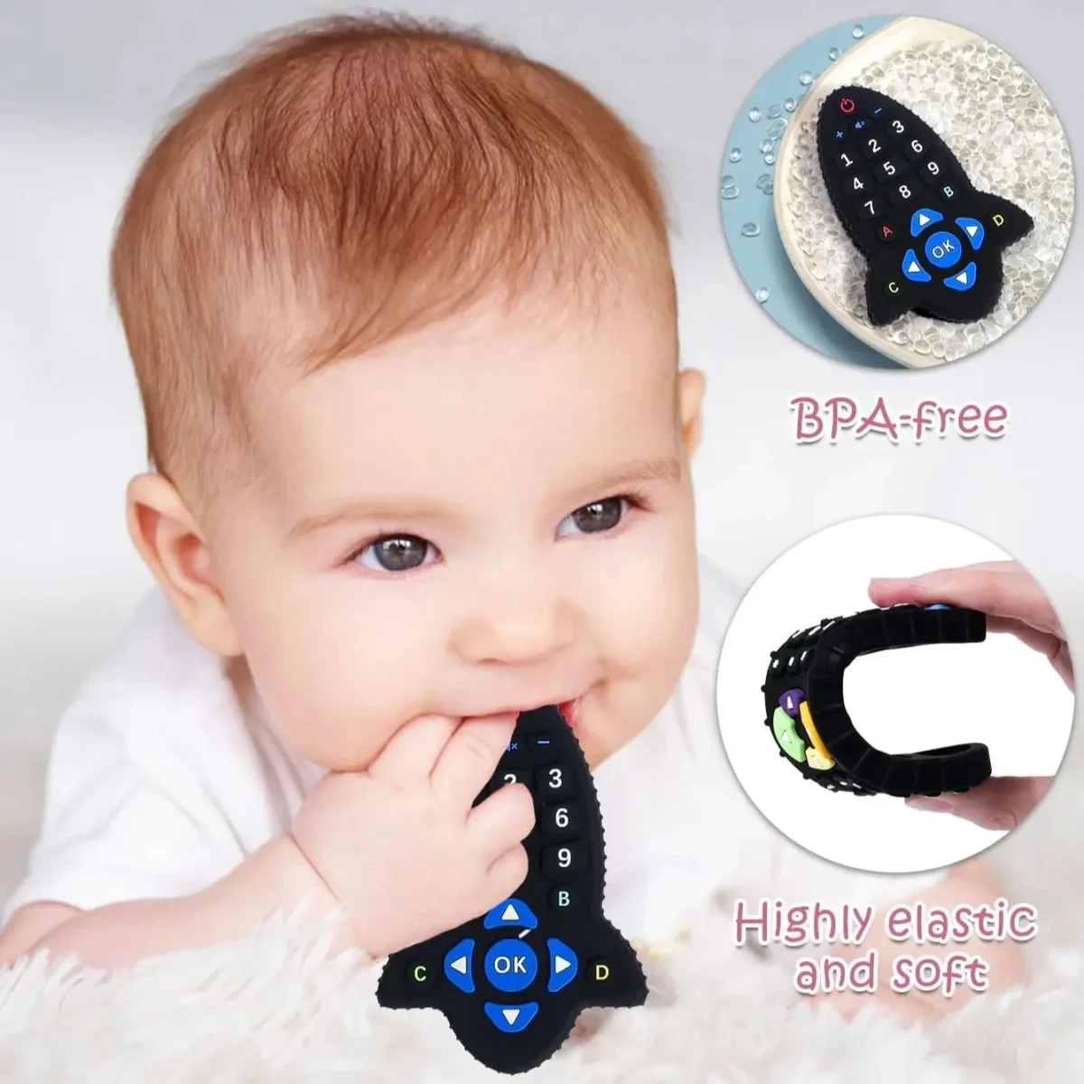 Baby Toys 0 12 Months Rattle Teether Toys Babies Chew Teething Silicone Sensory Development Games Montessori Educational Toy - Image 3