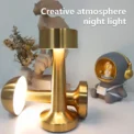 Retro Mushroom Led Table Lamp Rechargeable Stepless Dimming Night Light Camping Bar Living Room Bedroom Decoration Desk Lights - Image 3