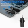 2.4G Wireless Lavalier Microphone Portable Audio Video Recording Mini Mic for iPhone Android Live Broadcast Gaming Phone Mic - Image 2