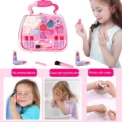 Princess Make Up Box Play House Toy Girls, Eye Shadow Makeup Cosmetics Handbag, Birthday Christmas Gift for Kids Party Cosplay - Image 3