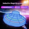 Magic Flying Helicopter Spinner Fingertip Upgrade Flight Gyro Fly orb Hover Ball Mini Dron Aircraft Toys LED Type Toy Kids Gifts - Image 2