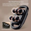 Fascia Gun Six Heads Massage Gun Muscle Relaxation Electric Massager Relief Vibrating Neck Fascia Gun Massage Instrument - Image 3