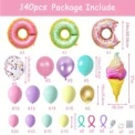 140PCS Donut Ice Cream Balloon Arch Set Birthday Party Spring/Summer/Autumn Party Swimming Pool Balloon Decoration - Image 3
