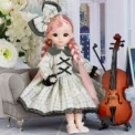 BJD Doll and Clothes Multiple Removable Joints 30cm 1/6 3D Eyes Doll Girl Dress Up Birthday Gift Toy - Image 4