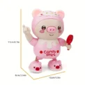 Upgraded Electronic Pets Pig Dancing Toy Doll, Electric Lighting Music Twisting Swing Left And Right Walking Cute Pig Smart Doll - Image 2