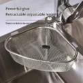 1pc Sink Triangle Drain Basket Stainless Steel Kitchen Residue Filter Net Basket Leakage Wash Vegetable Basket Storage Shelf - Image 3