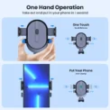 Car Phone Holder Mount, TOPK 2023 Upgrade Auto Locking Universal Phone Holder with Hook Clip for Car Air Vent for iPhone Samsung - Image 5