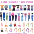 50 Pcs Doll Clothes Outfit for 11.5 Inch Doll, Doll Accessories Collection with 3 Princess Dresses+10 Dressest+6 Tops+6 Pants+5 - Image 4