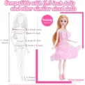 50 Pcs Doll Clothes Outfit for 11.5 Inch Doll, Doll Accessories Collection with 3 Princess Dresses+10 Dressest+6 Tops+6 Pants+5 - Image 5