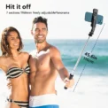 L13D Selfie Stick 1160mm with Wireless Bluetooth Double Fill Light Extended Tripod with Remote Shutter for Android IOS Cellphone - Image 6