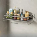1 PC Multifunctional Kitchen Rack Spice Storage Rack Wall Mounted Kitchen Utensil Shovel Hook Rack for Kitchen Items Storage - Image 3