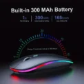 Wireless Mouse Gaming Mouse Backlight USB Compatible RGB Rechargeable Mice Silent Backlit Ergonomic Gaming Mouse for Laptop PC - Image 4
