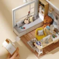 Wooden Miniature Sunshine Study DollHouse DIY Small House Kit Making Room Toys Assembly Building Model Doll House Toys For Kids - Image 5