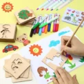 Montessori Kids Toys Drawing Toys Wooden DIY Painting Template Stencils Learning Educational Toys for Children Gift 10/20pcs - Image 2