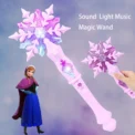 Anime Disney Frozen Princess Snowflake Glowing Magic Wand Glowing Sound Magic Toys Elsa Anna Dolls Cosplay Prop Girl Kids Gifts - Image 2